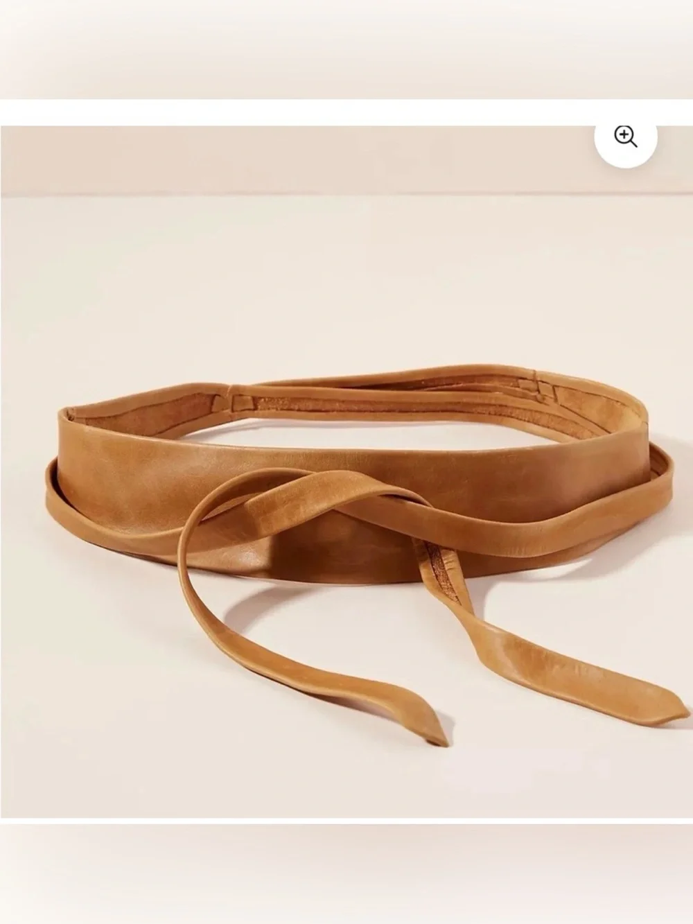 NWT Anthropologie ADA Obi Wrap Leather Belt O/S Brown Boho Hippie Festival Chic